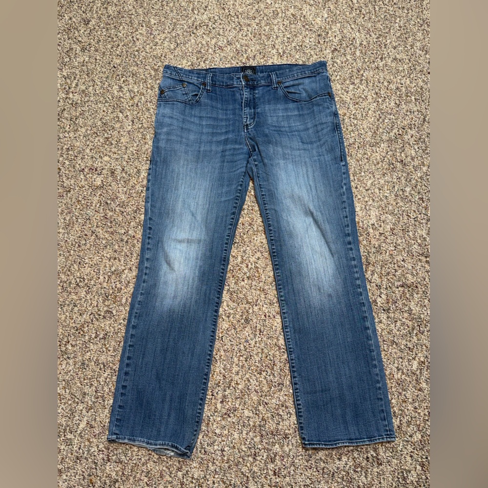 Men's size 36 Rock & Republic Blue Denim Jeans straight leg winter work‎ pants